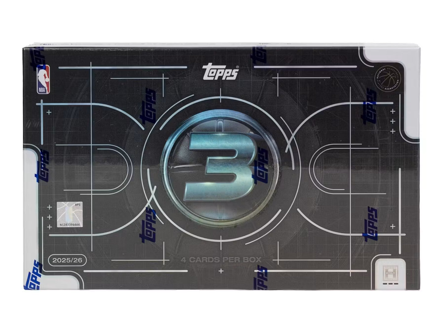 2025/26 Topps Three Basketball Hobby 4 Box Case