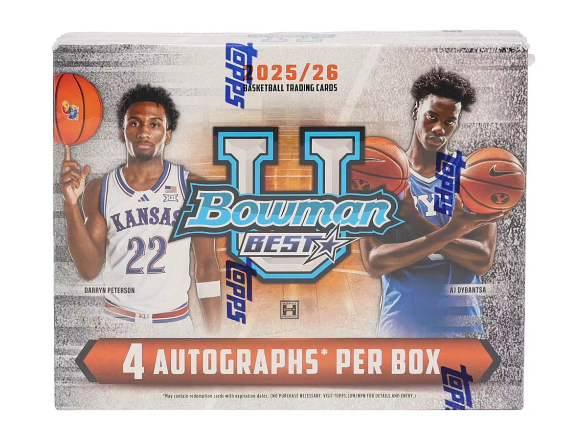 2025/26 Bowman University Best Basketball Hobby 12 Box Case