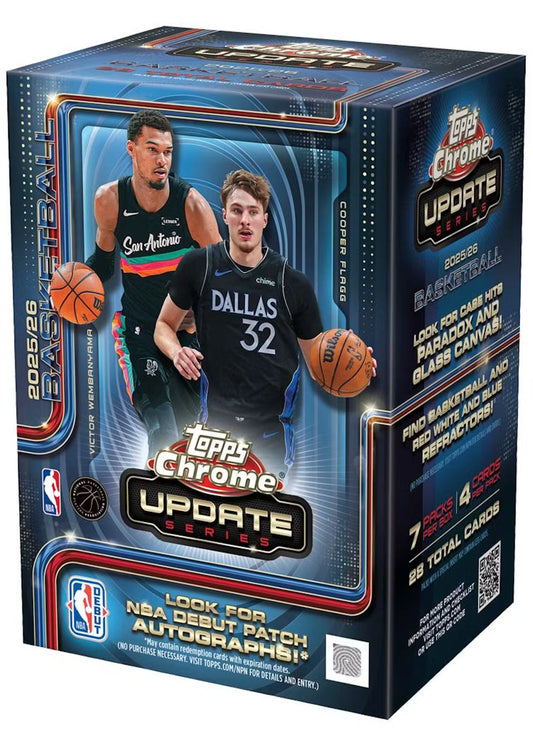 2025/26 Topps Chrome Update Series Basketball Blaster Box