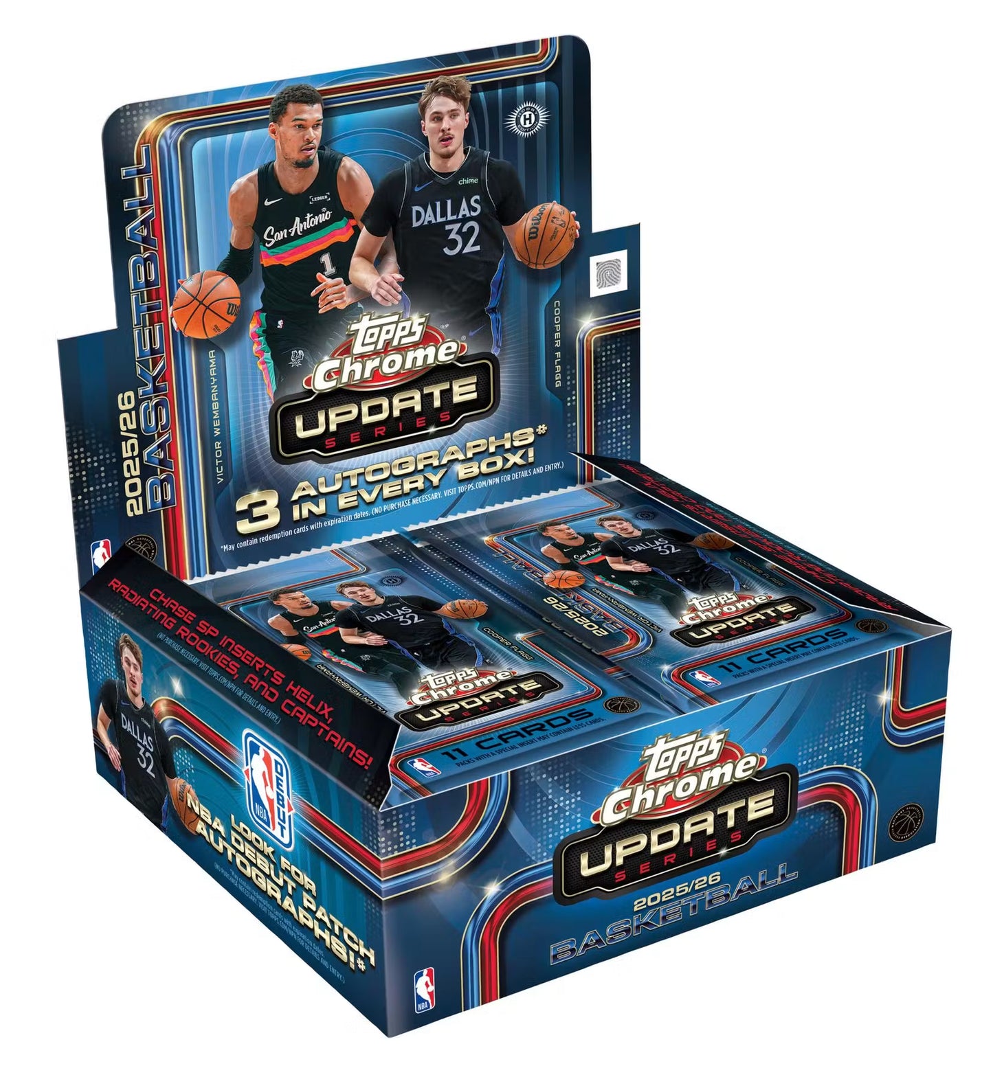 2025/26 Topps Chrome Update Series Basketball Jumbo 8 Box Case