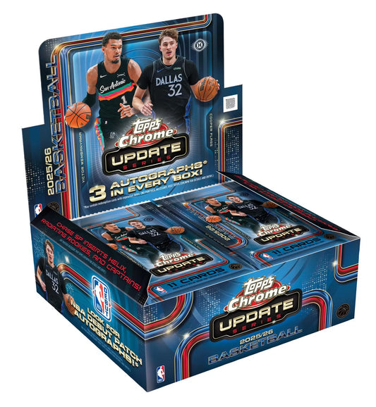 2025/26 Topps Chrome Update Series Basketball Jumbo 8 Box Case