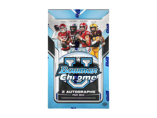 2025 Bowman Chrome University Football Hobby 12 Box Case