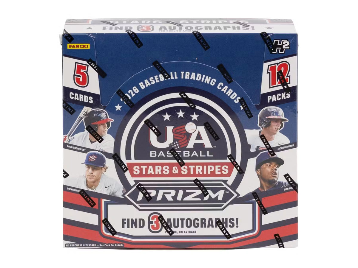 2026 Panini USA Stars & Stripes Prizm Baseball H2 12 Box Case