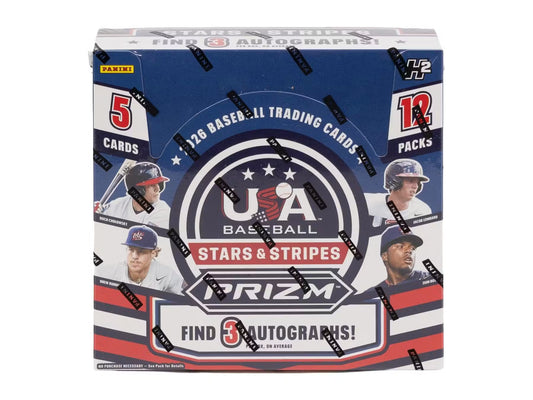 2026 Panini USA Stars & Stripes Prizm Baseball H2 12 Box Case